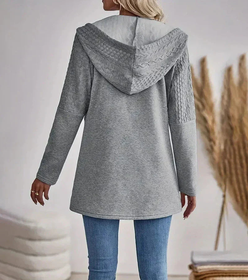 Autumn | Longline Hooded Zip Cardigan