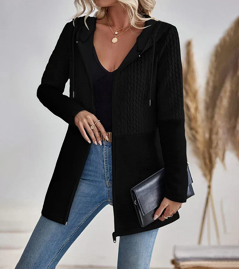 Autumn | Longline Hooded Zip Cardigan