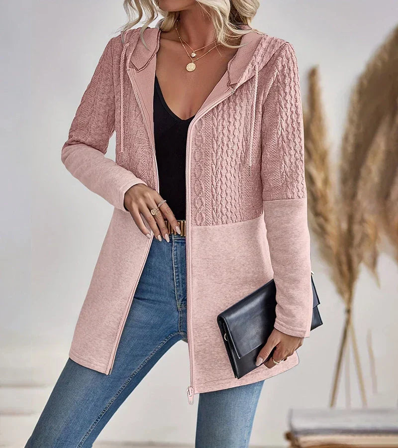 Autumn | Longline Hooded Zip Cardigan