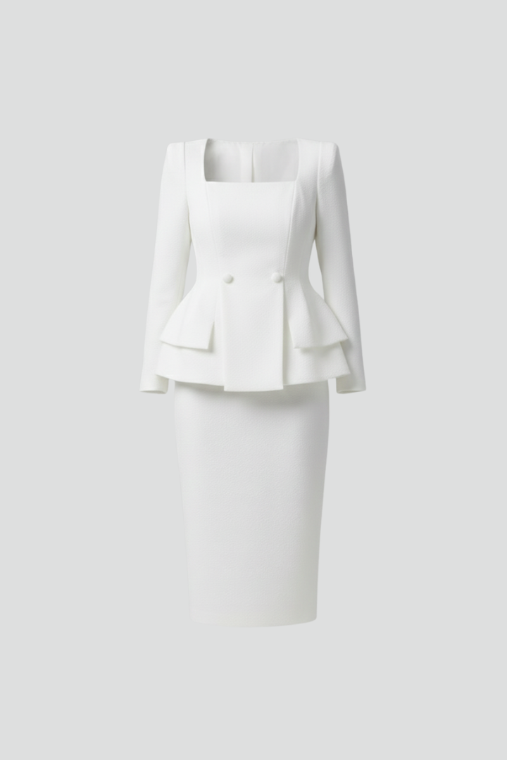 Eleanor | Elegant Blazer and Midi Pencil Skirt Coord Set