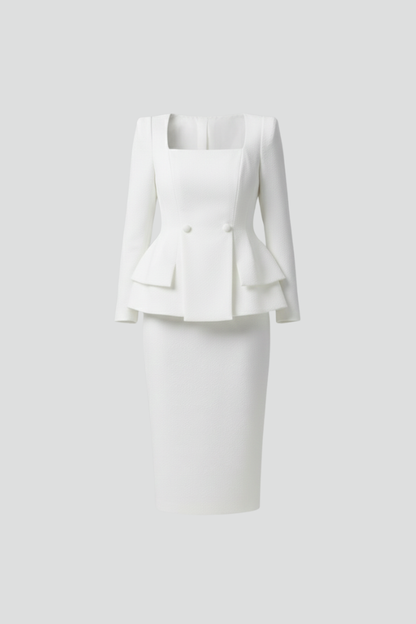 Eleanor | Elegant Blazer and Midi Pencil Skirt Coord Set