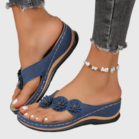 Eleanor | Orthopedic Comfortable Flower Flip Flops
