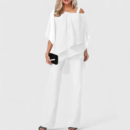 Evelyn | Elegant 2 Piece Matching Top and Pants Set