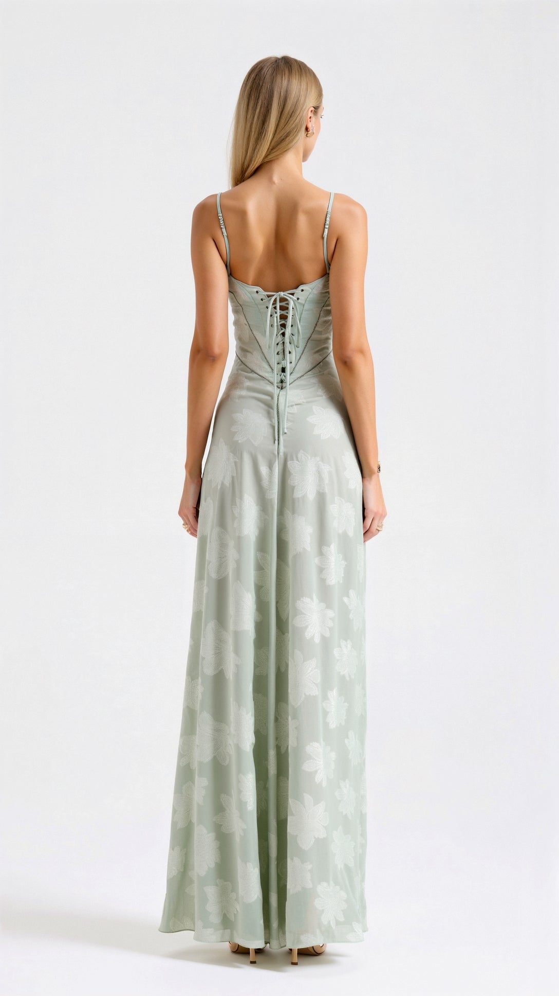 Vivian | Lace Bustier Maxi Dress for Wedding Guest