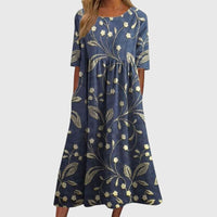 Fiona | Floral Print Midi Dress