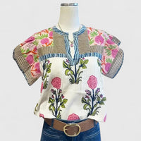 Fiona | Sophisticated Floral Print Summer Top