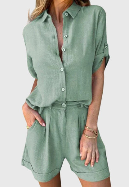 Fiona | Two Piece Summer Shorts Matching Set