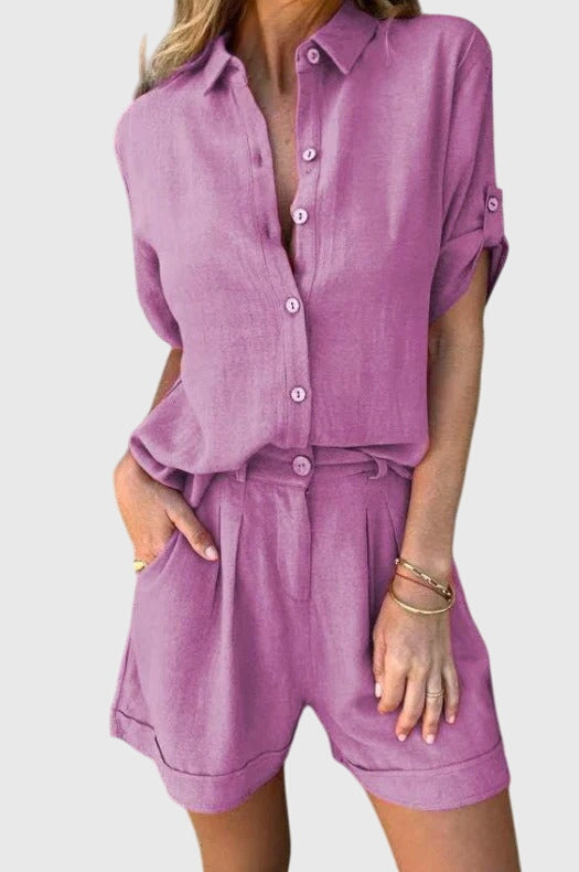 Fiona | Two Piece Summer Shorts Matching Set