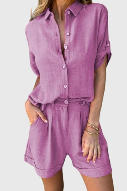Fiona | Two Piece Summer Shorts Matching Set