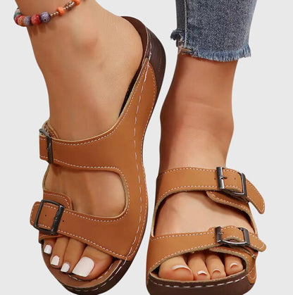 Grace | Orthopedic Wedge Mule Sandals