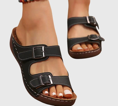 Grace | Orthopedic Wedge Mule Sandals