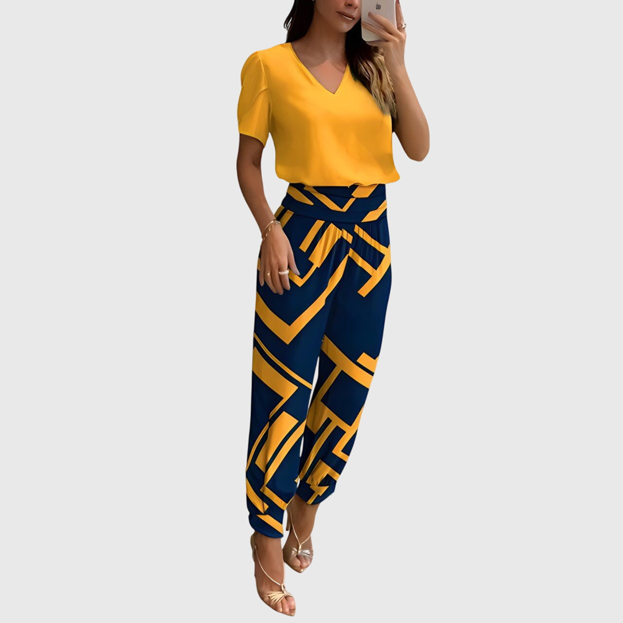 Hailey | Elegant Two Piece Top and Pants Set