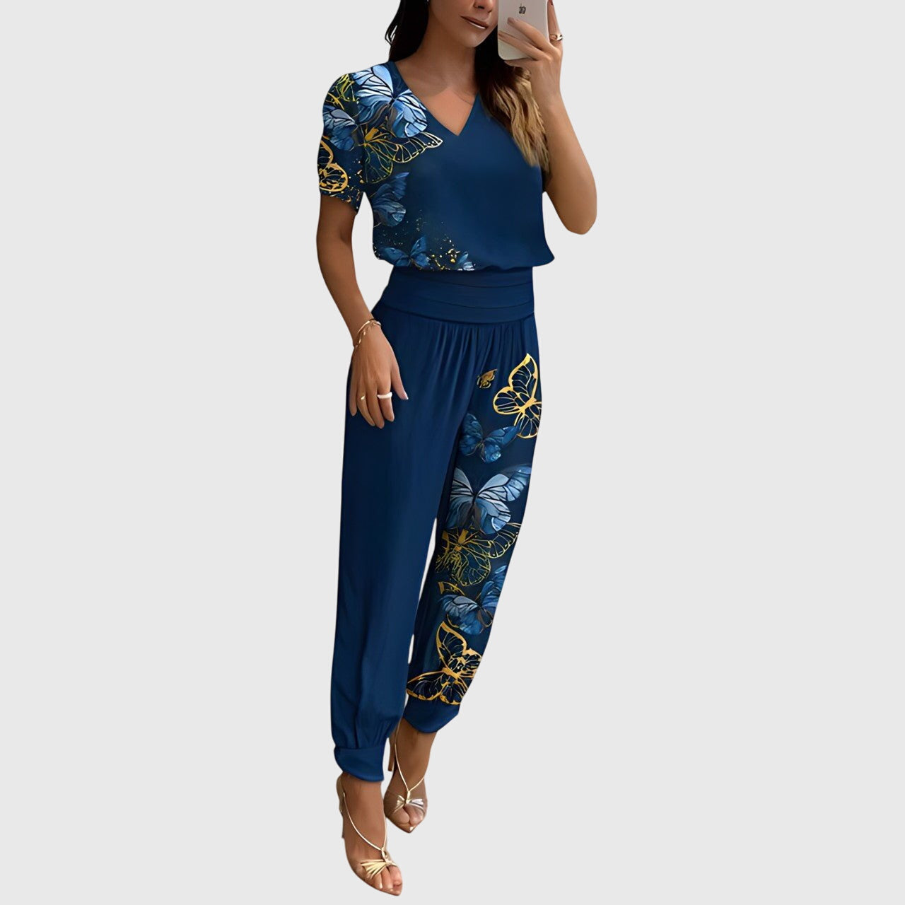 Hailey | Elegant Two Piece Top and Pants Set