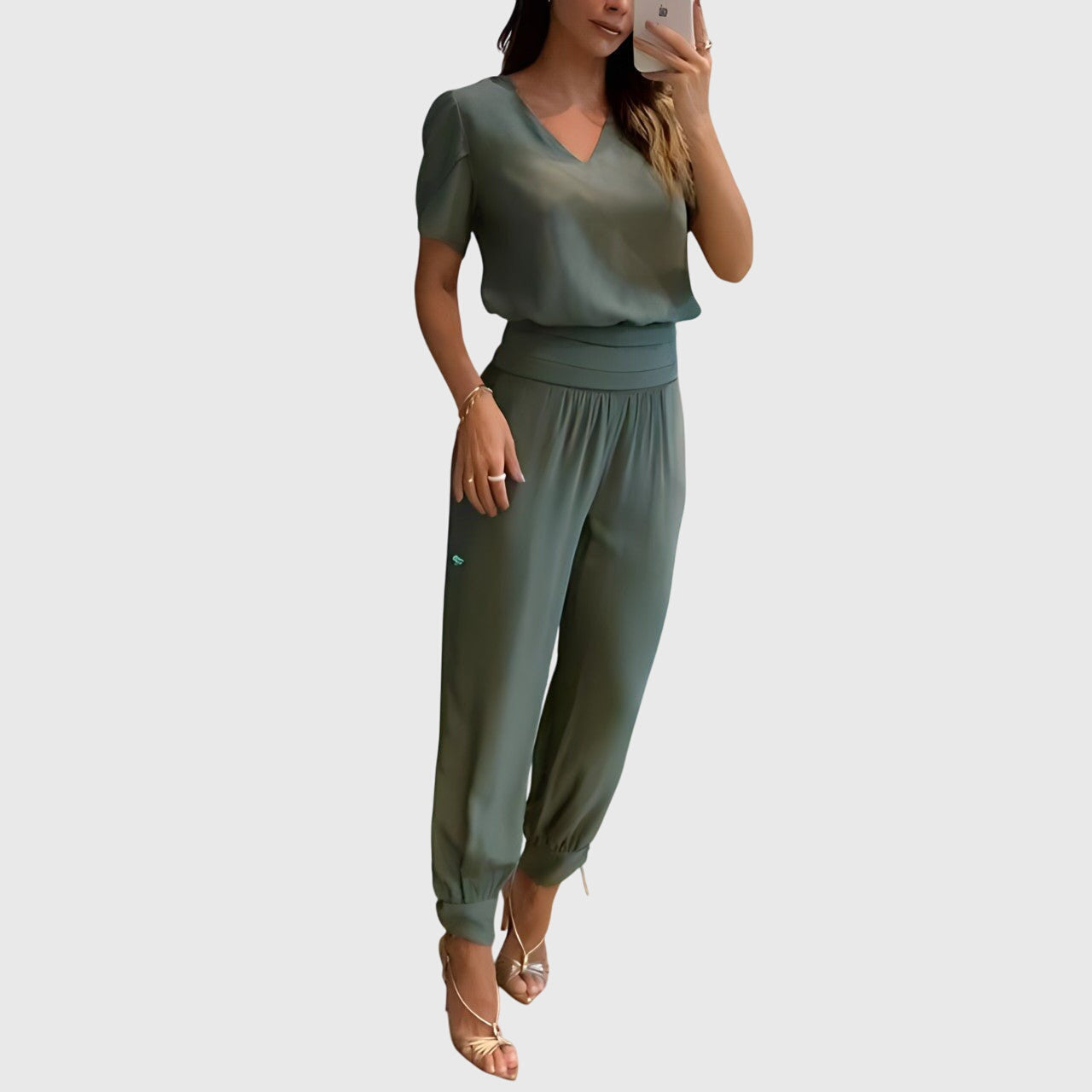 Hailey | Elegant Two Piece Top and Pants Set