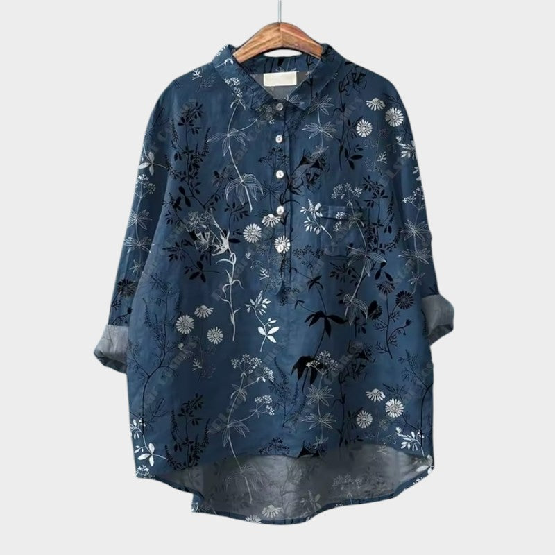 Hannah | Botanical Print Blouse
