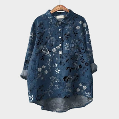 Hannah | Botanical Print Blouse