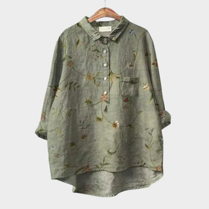 Hannah | Botanical Print Blouse