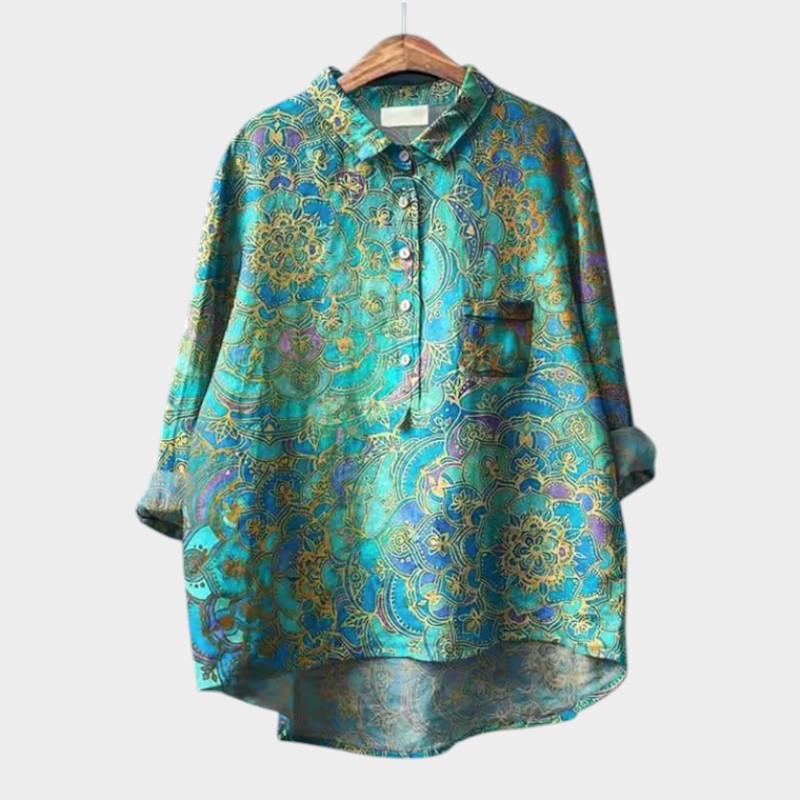 Hannah | Botanical Print Blouse
