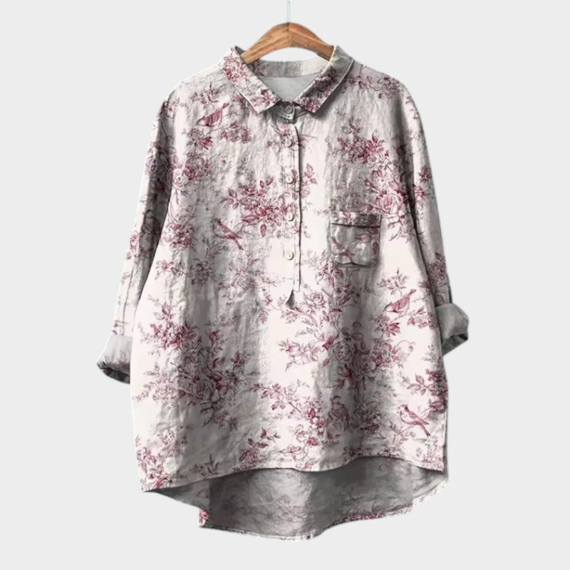 Hannah | Botanical Print Blouse