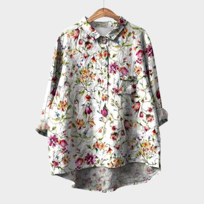 Hannah | Botanical Print Blouse