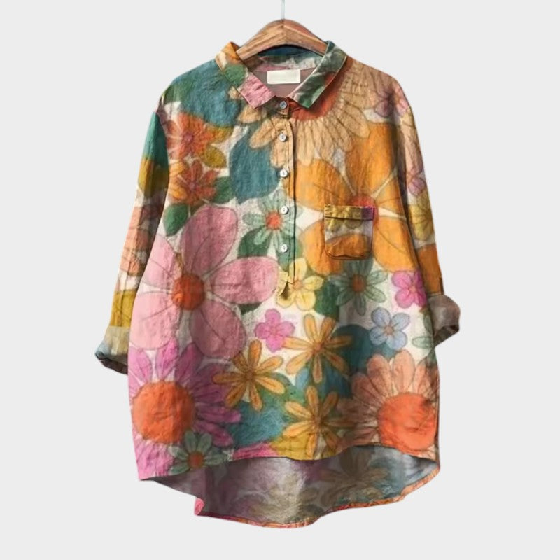 Hannah | Botanical Print Blouse