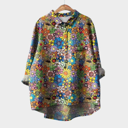 Hannah | Botanical Print Blouse