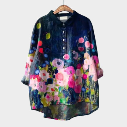 Hannah | Botanical Print Blouse