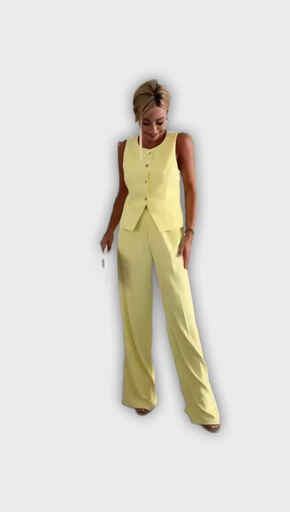 Hannah | Elegant Vest and Pants Coord Matching Set