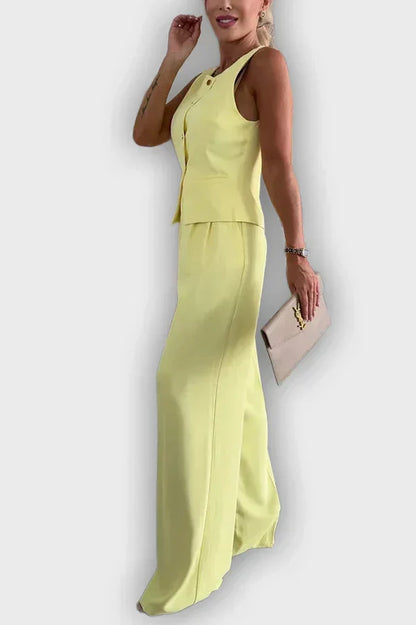 Hannah | Elegant Vest and Pants Coord Matching Set