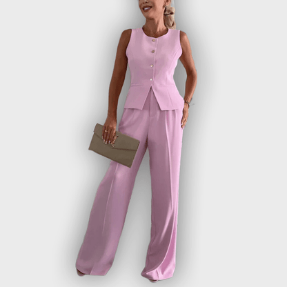 Hannah | Elegant Vest and Pants Coord Matching Set