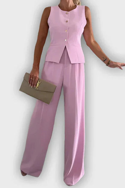 Hannah | Elegant Vest and Pants Coord Matching Set