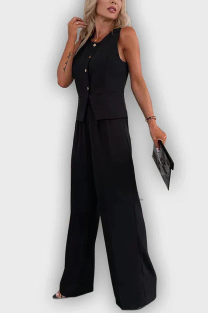 Hannah | Elegant Vest and Pants Coord Matching Set
