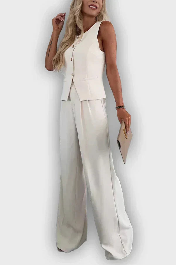 Hannah | Elegant Vest and Pants Coord Matching Set