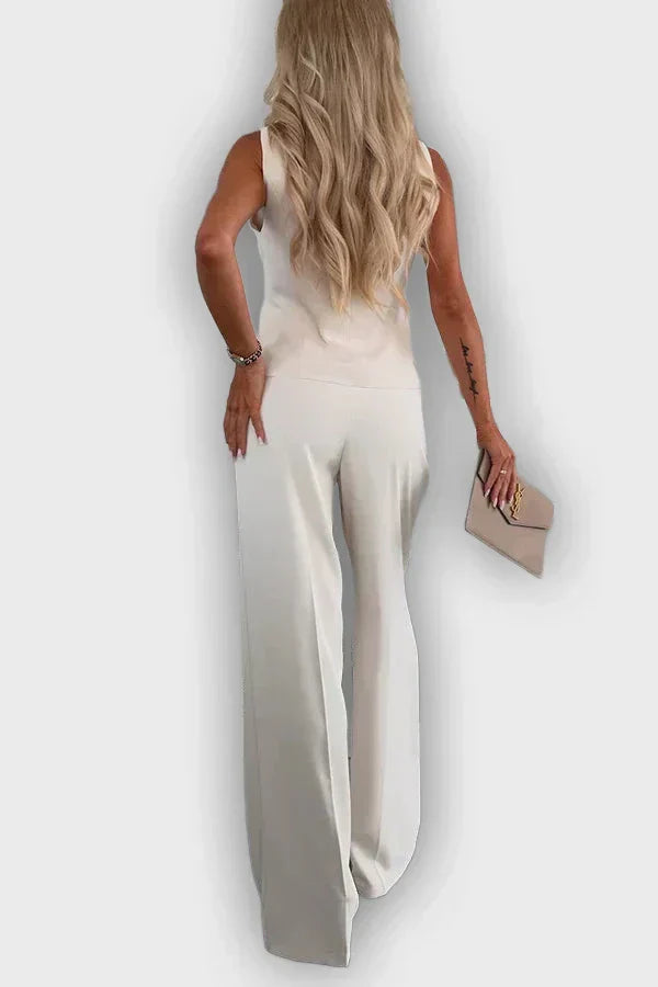 Hannah | Elegant Vest and Pants Coord Matching Set