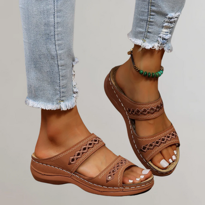 Hannah | Orthopedic Strap Wedge Sandals