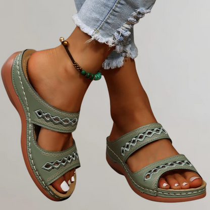 Hannah | Orthopedic Strap Wedge Sandals