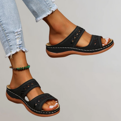 Hannah | Orthopedic Strap Wedge Sandals