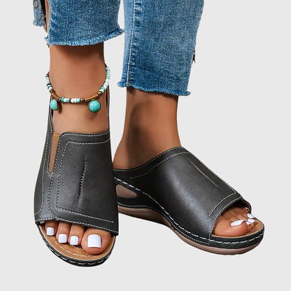 Isabella | Stylish Wedge Slide Sandals