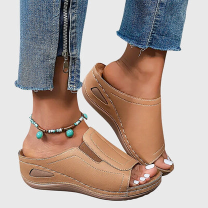 Isabella | Stylish Wedge Slide Sandals