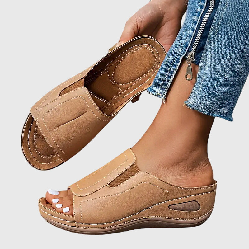 Isabella | Stylish Wedge Slide Sandals