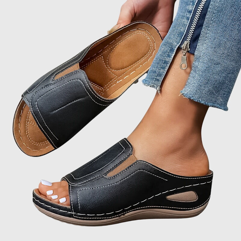 Isabella | Stylish Wedge Slide Sandals