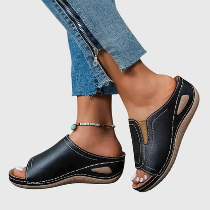 Isabella | Stylish Wedge Slide Sandals