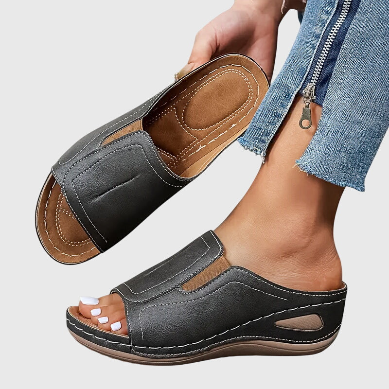 Isabella | Stylish Wedge Slide Sandals