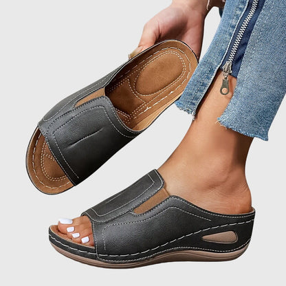 Isabella | Stylish Wedge Slide Sandals