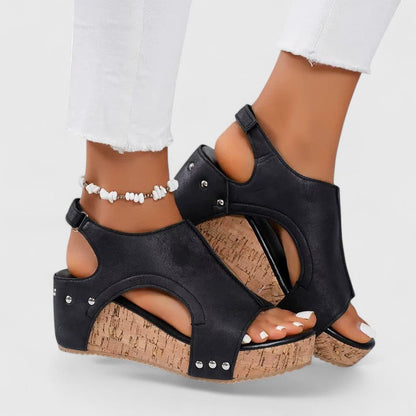 Isla | Orthopedic Cork Wedge Sandals