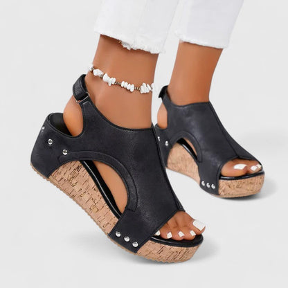 Isla | Orthopedic Cork Wedge Sandals