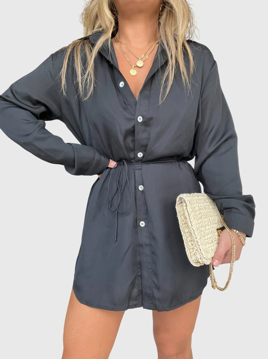 Jade | Button-Down Mini Romper Dress