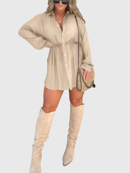 Jade | Button-Down Mini Romper Dress
