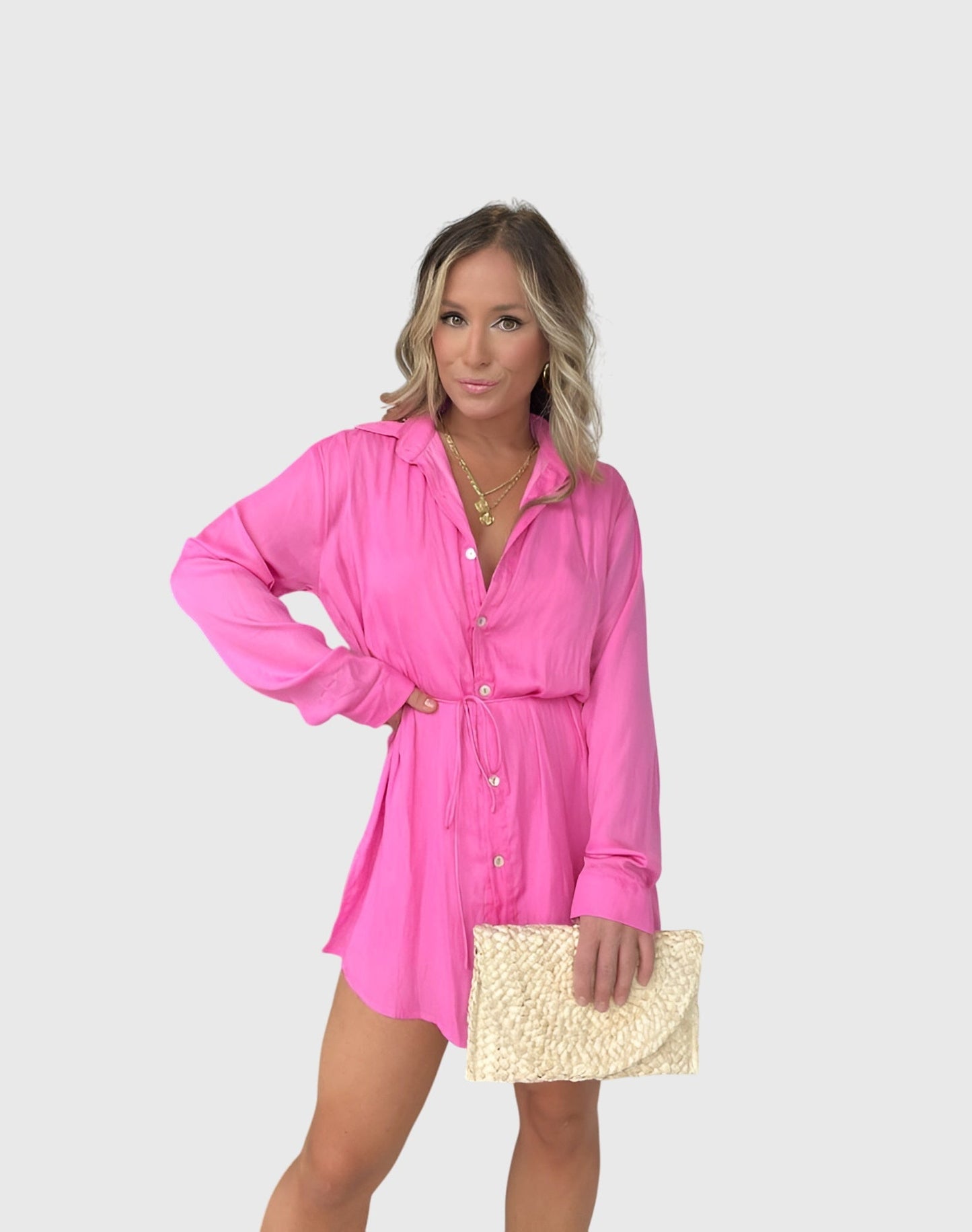 Jade | Button-Down Mini Romper Dress