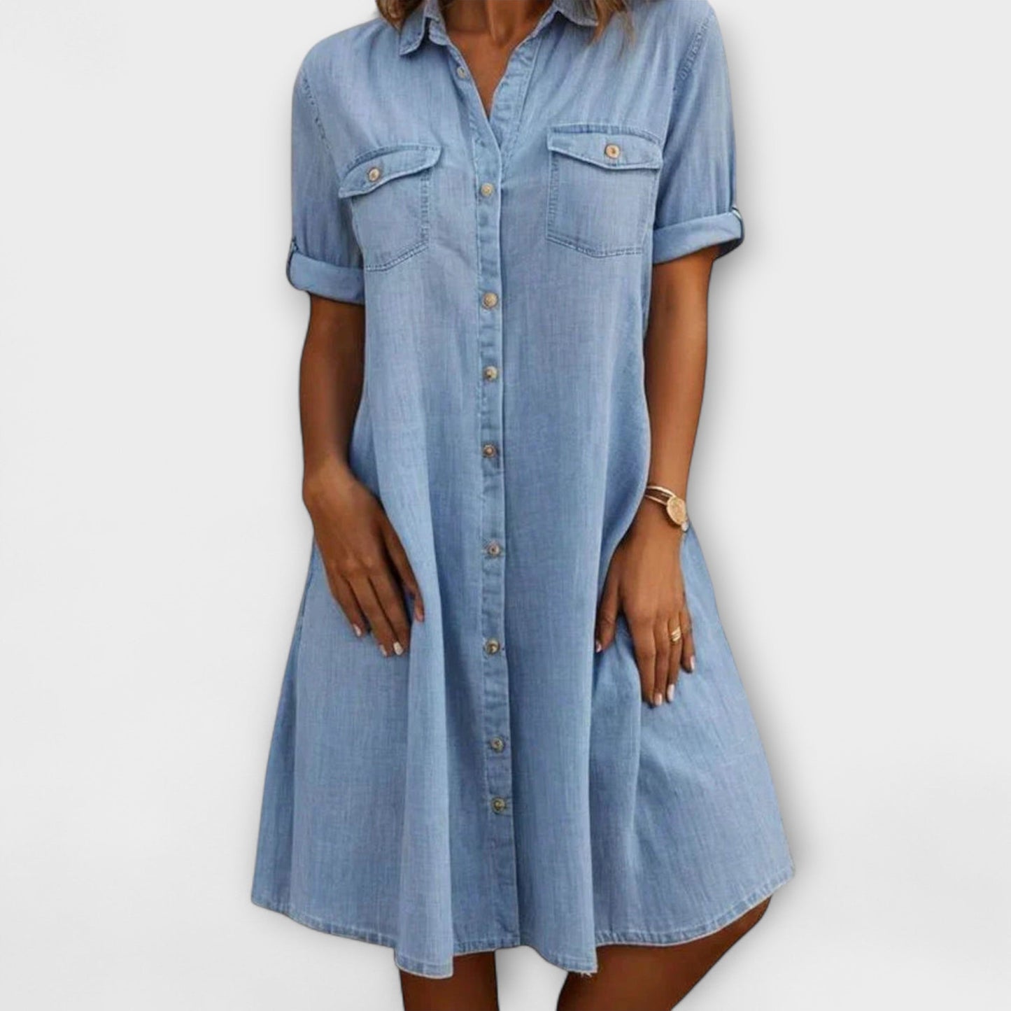 Kendall | Button-Down Denim Mini Dress